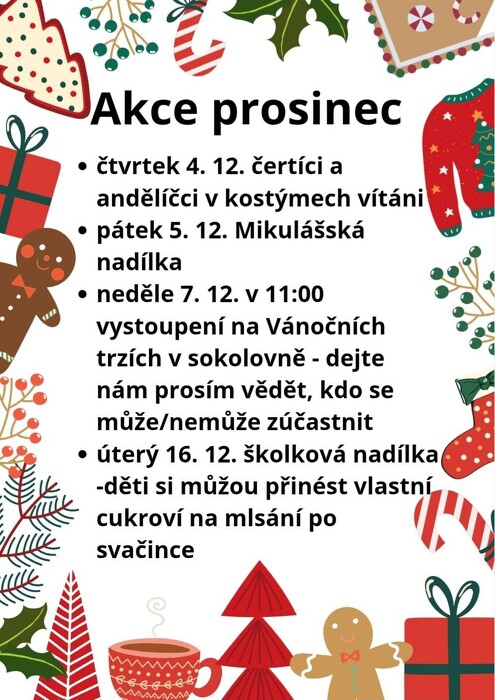 Prosincové akce v MŠ